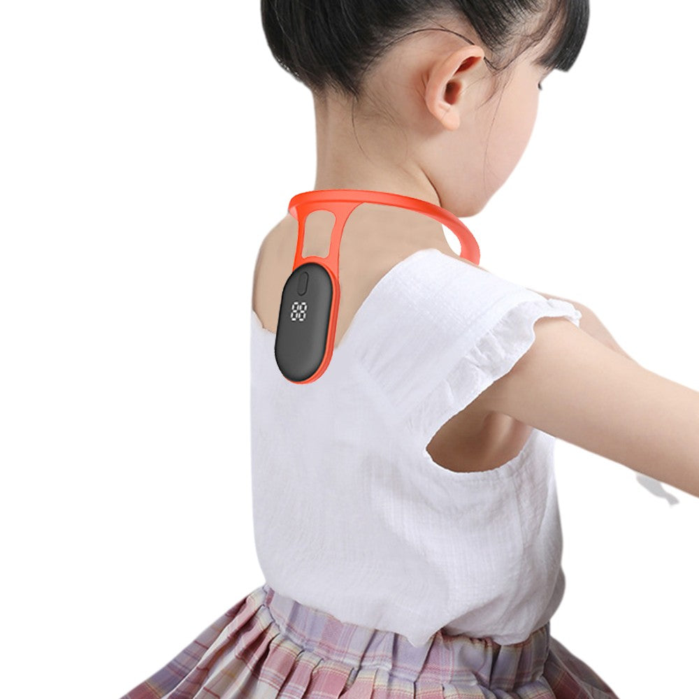 1Pc LCD Display Posture Corrector Portable Body Shaping Neck Instrument Orange