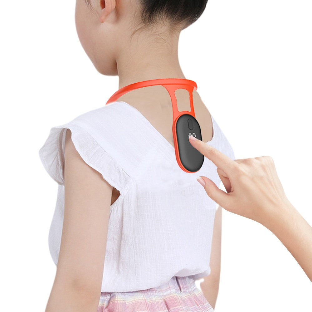 1Pc LCD Display Posture Corrector Portable Body Shaping Neck Instrument Orange