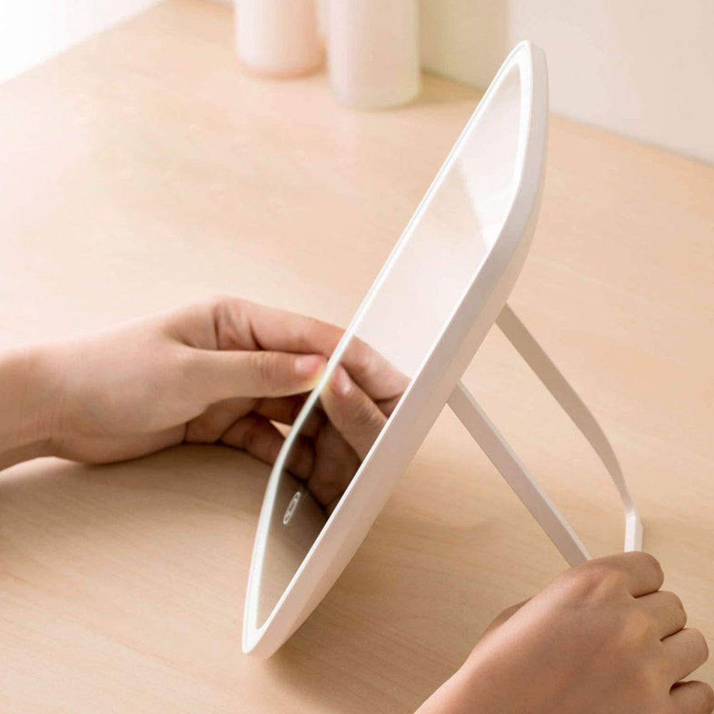 Portable Vanity Mirror Rechargeable Lights 10x Magnifying Makeup Mirror