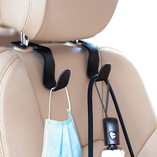 2Pcs Car Seat Back Hooks Headrest Hangers Car Purse Bag Storage Hooks Holder