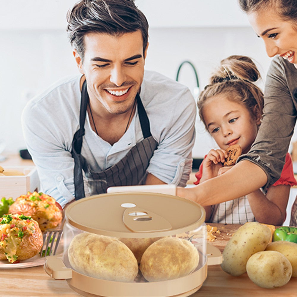1 X Microwave Potato Cooker Baked Potato Steamer Kitchen Gadget Cooks in Minutes