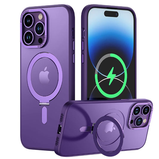 For iPhone 14 Promax Magnetic Phone Case Shockproof Cover Purple