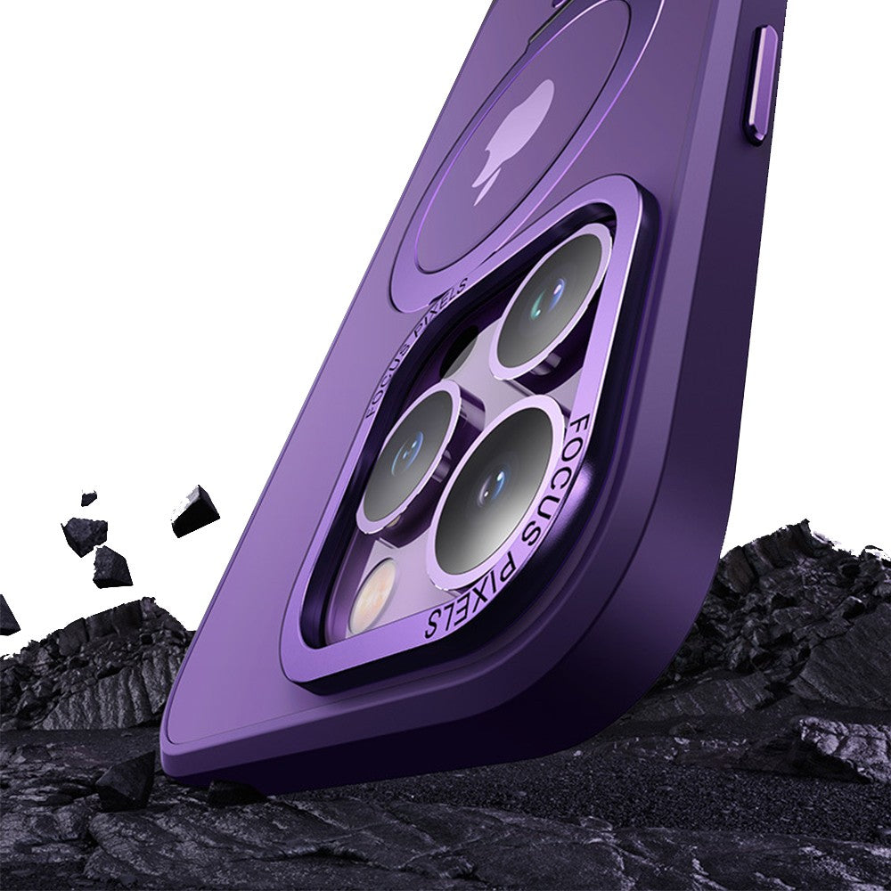 For iPhone 14 Plus Magnetic Phone Case Shockproof Cover Purple