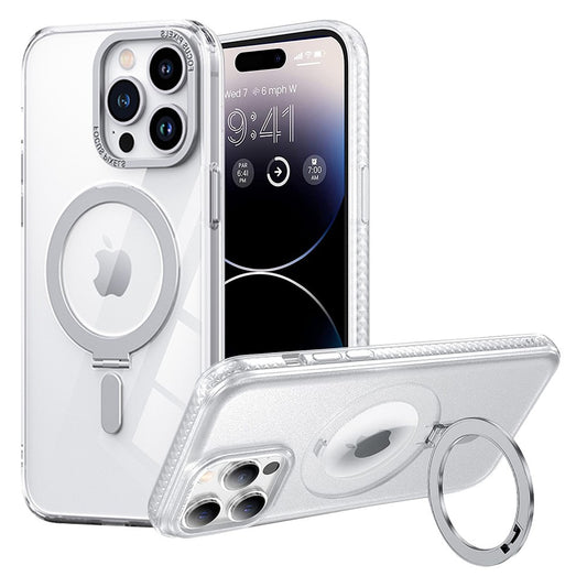 For iPhone 14 Magnetic Phone Case Shockproof Cover Silver