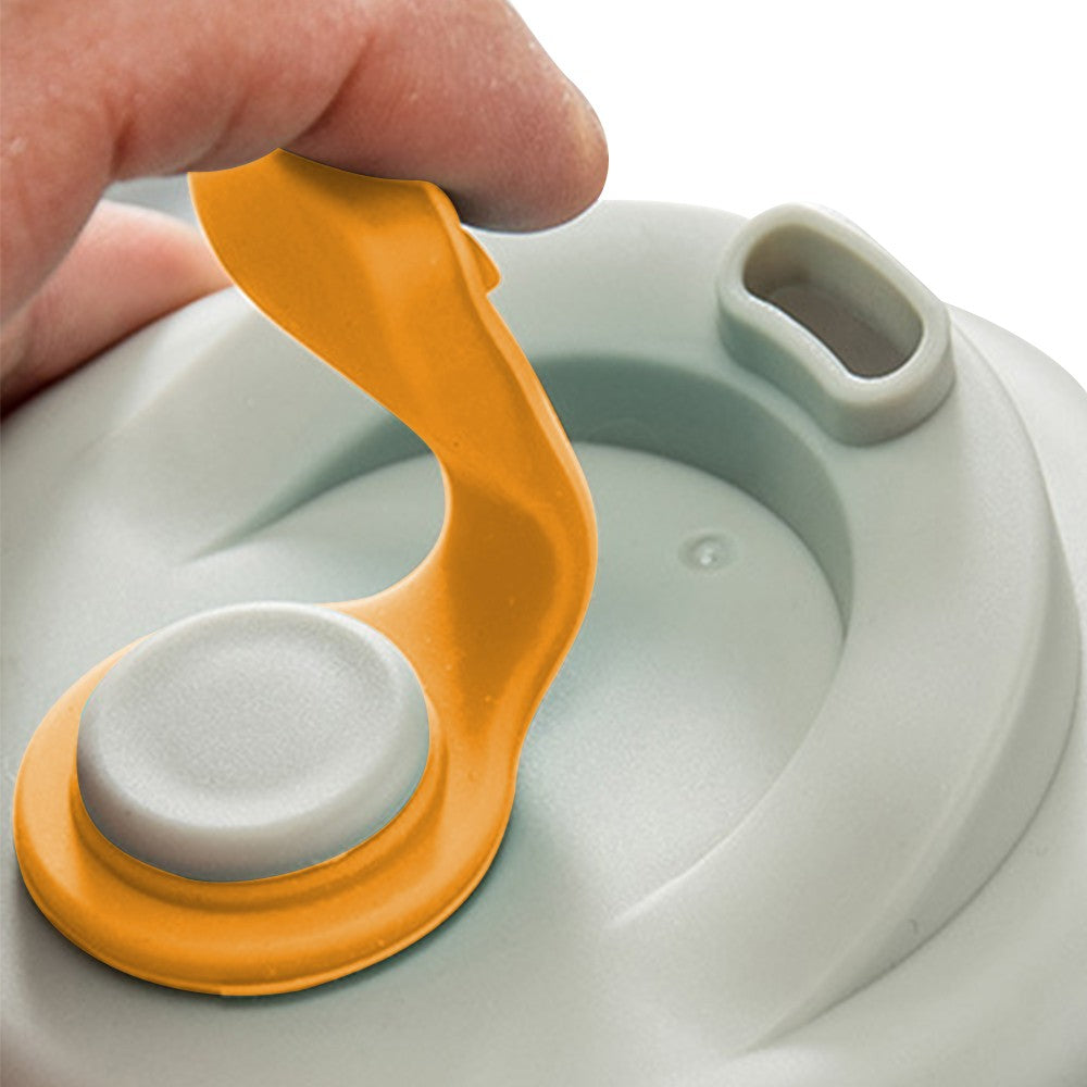 350ml Double Walled Glass Mugs Thermal Coffee Mug Milk Cup with Lid Orange