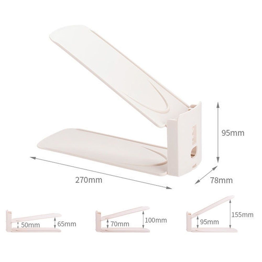 4Pcs Adjustable Shoe Slots Organizer Shoe Stacker Shoe Storage Rack Space Saver