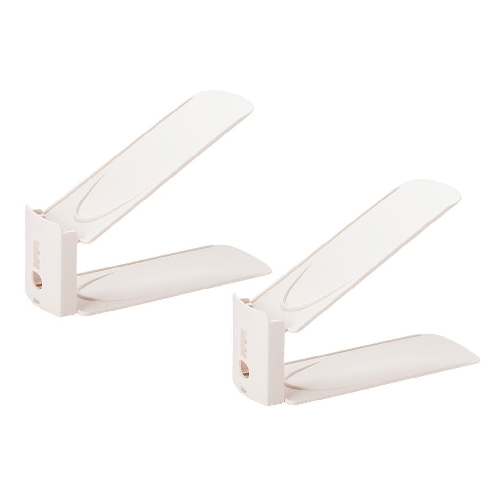 2Pcs Adjustable Shoe Slots Organizer Shoe Stacker Shoe Storage Rack Space Saver