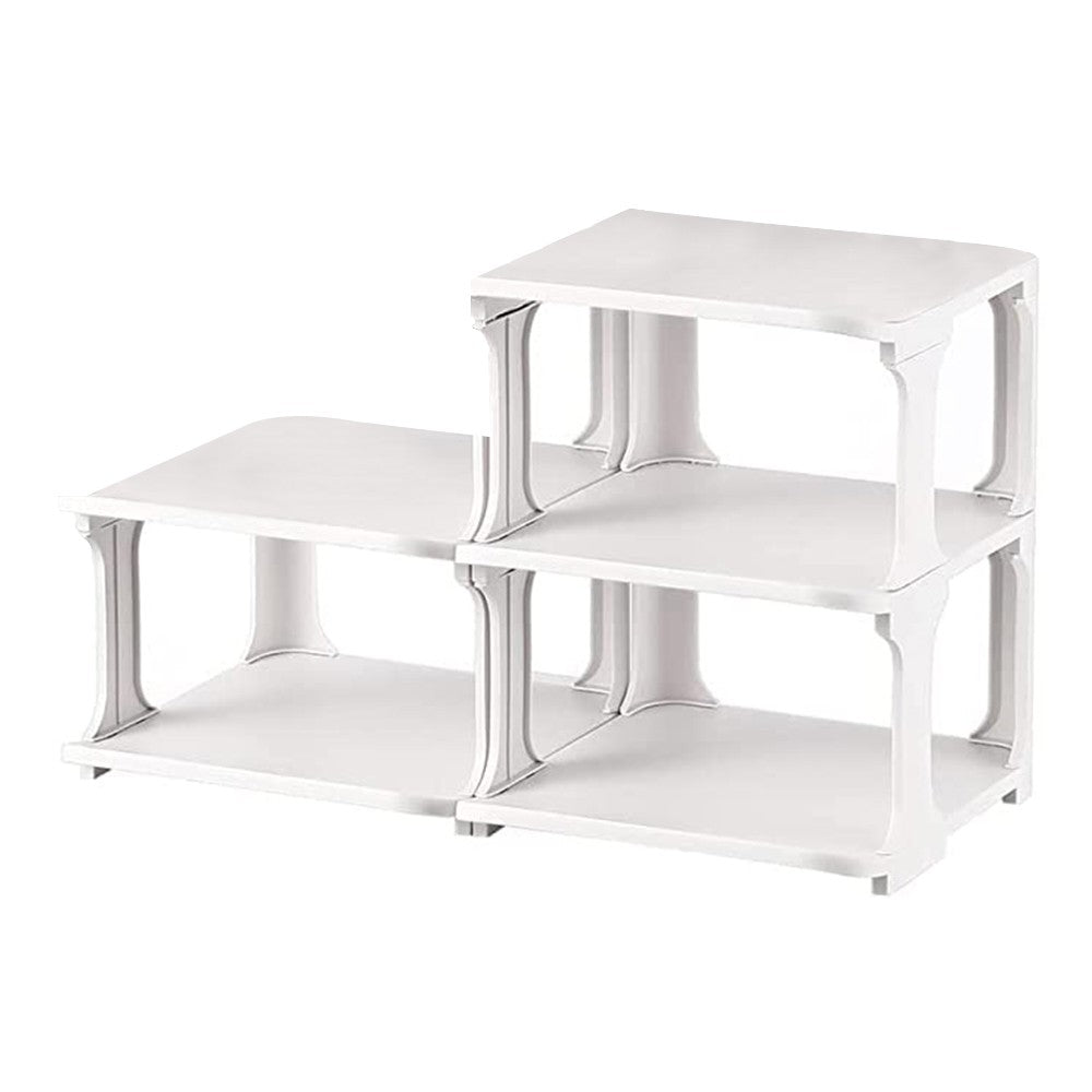 Stackable Six Tier Shoe Rack Open Design Free Combination Shoe Organizer