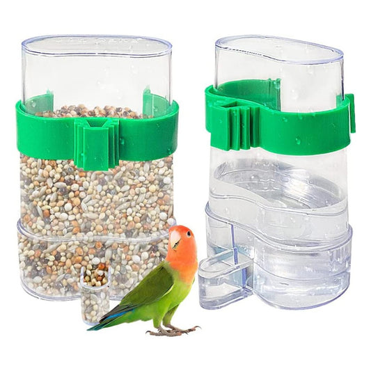 8Pcs Automatic Bird Water Food Dispenser Bird Water Feeder Seed Food Container