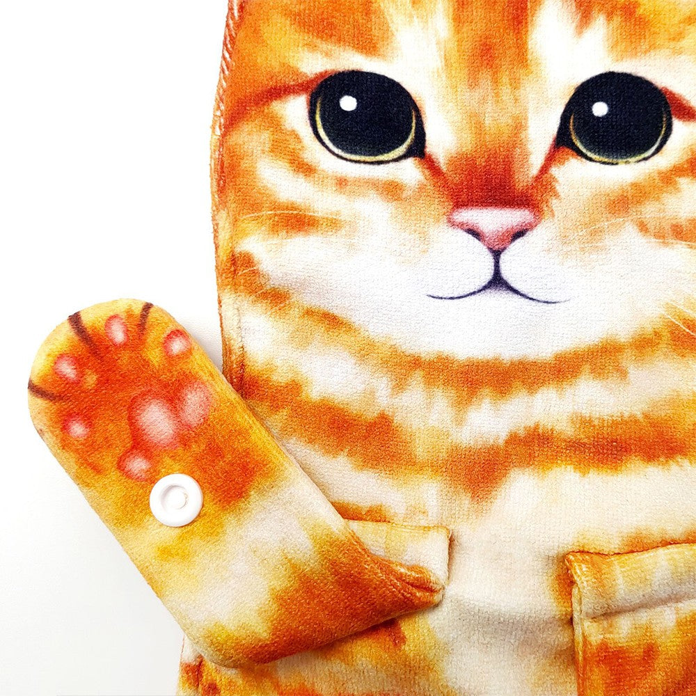 Funny Cat Hanging Hand Towels Absorbent Face Towels for Bathroom Kitchen Style 1