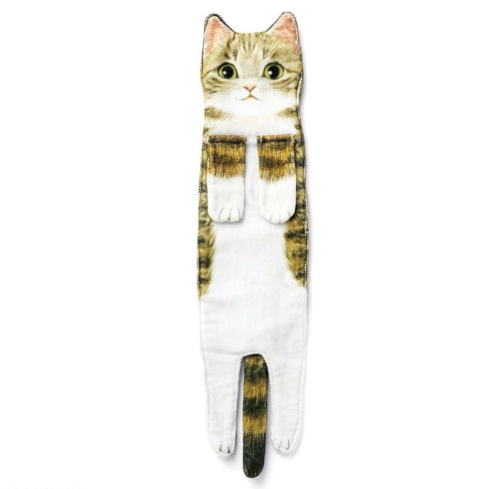 Funny Cat Hanging Hand Towels Absorbent Face Towels for Bathroom Kitchen Style 5