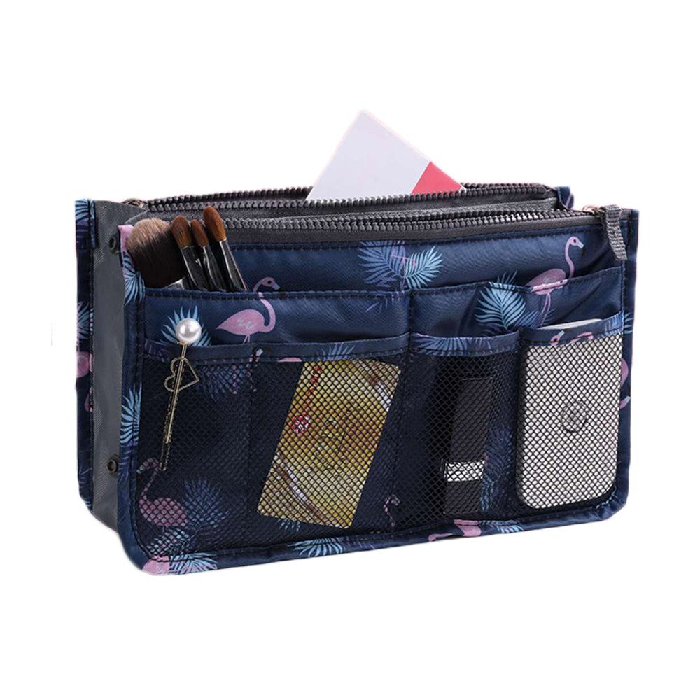 Handbag Insert Organiser Travel Makeup Organiser Backpack Insert Bag Dark Blue