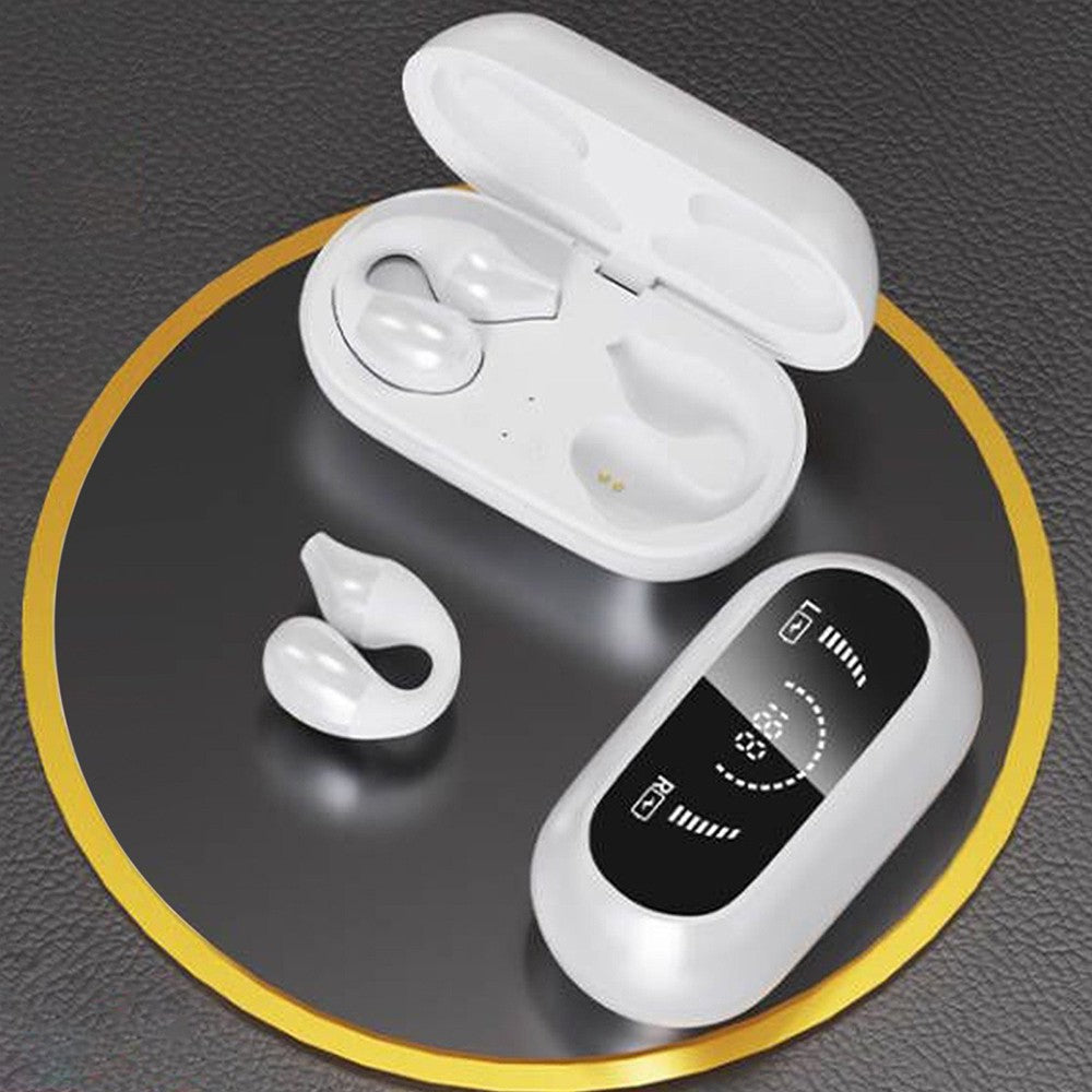 Ear Clip-On Headphones Bluetooth Headphones S3 White