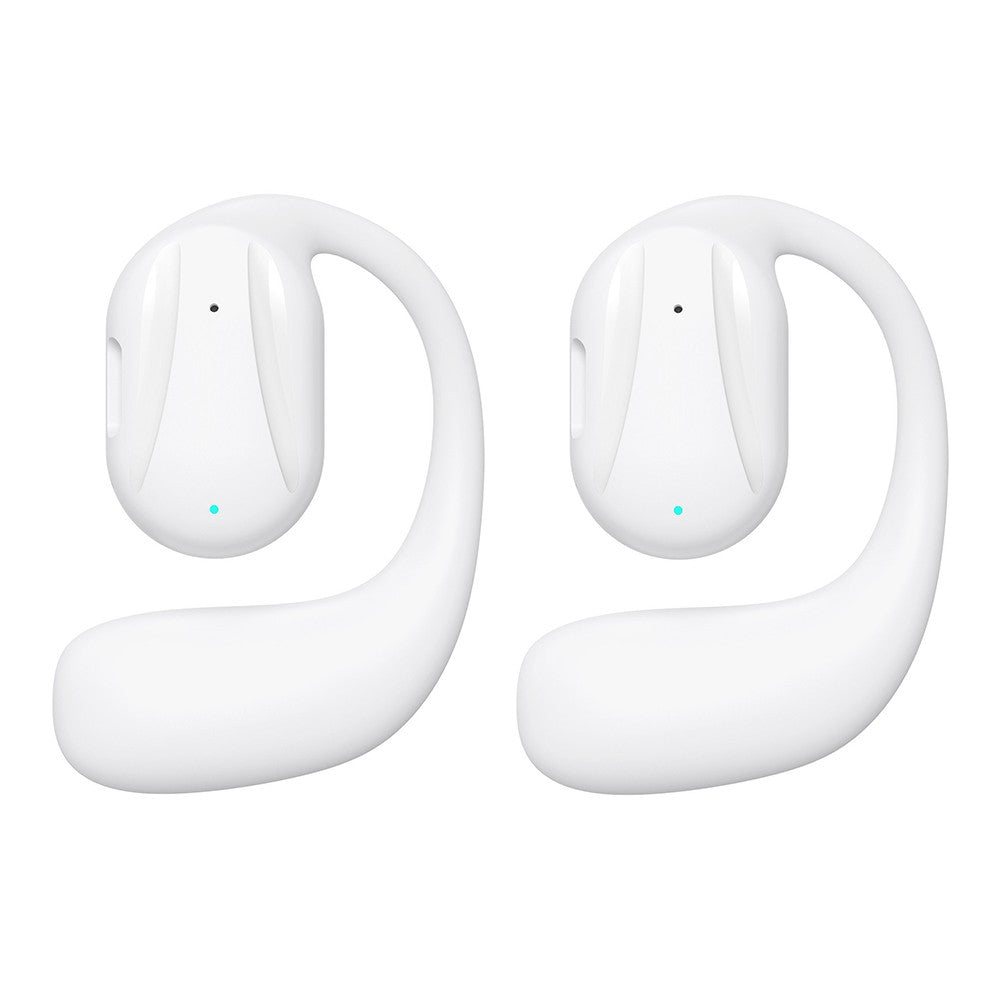 2 X Open Ear Wireless Bluetooth Headphone Single Ear Earphone with Earhook White