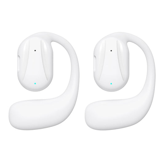 2 X Open Ear Wireless Bluetooth Headphone Single Ear Earphone with Earhook White