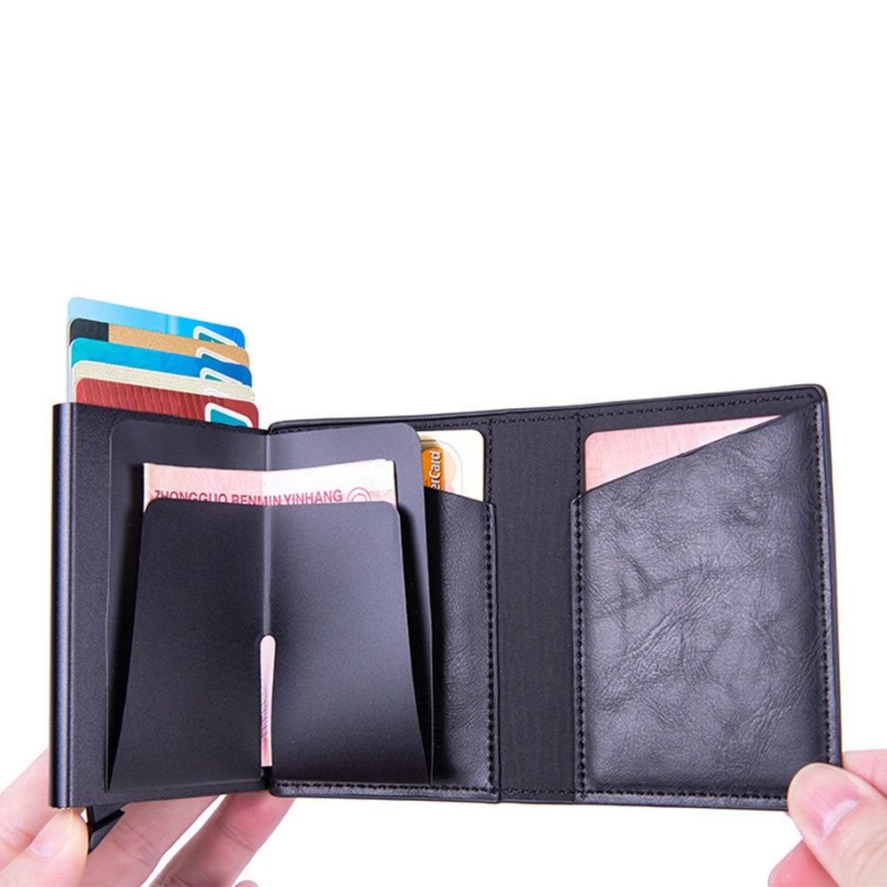 1 X Credit Card Holder with AirTag Slot Pop Up Wallet RFID Wallet