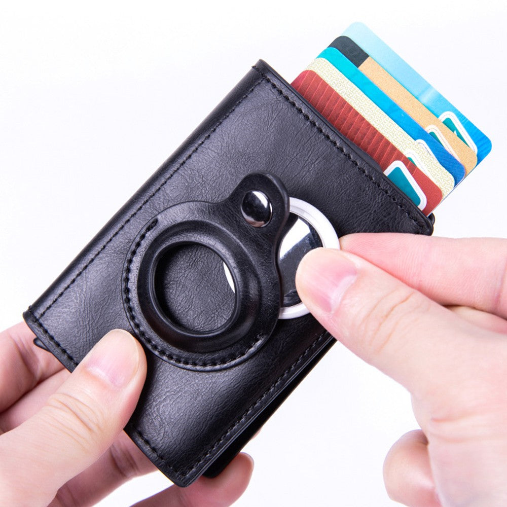 1 X Credit Card Holder with AirTag Slot Pop Up Wallet RFID Wallet