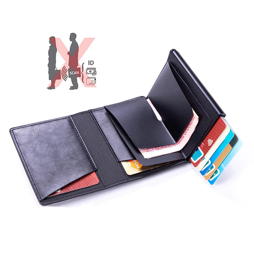 2 X Credit Card Holder with AirTag Slot Pop Up Wallet RFID Wallet
