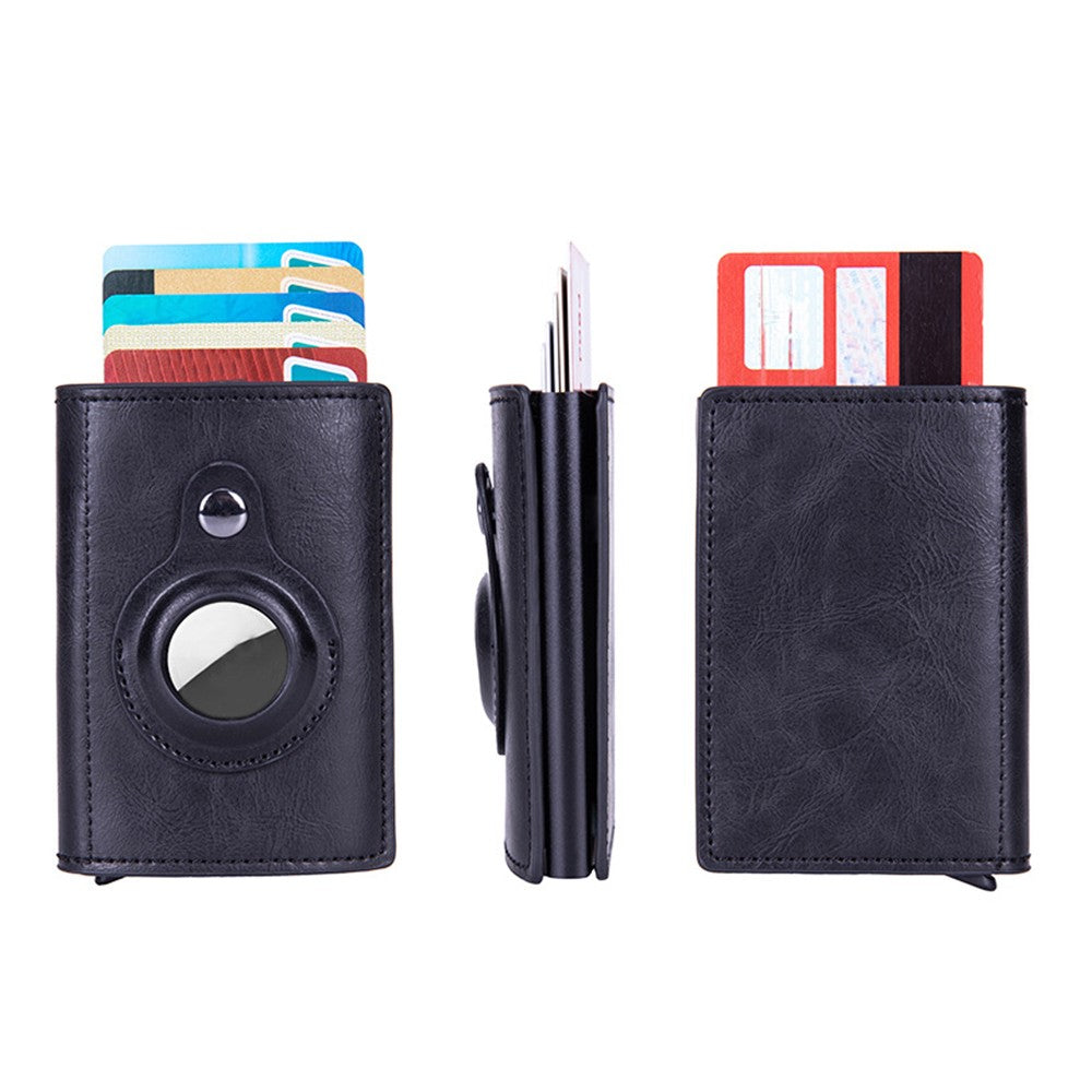 1 X Credit Card Holder with AirTag Slot Pop Up Wallet RFID Wallet