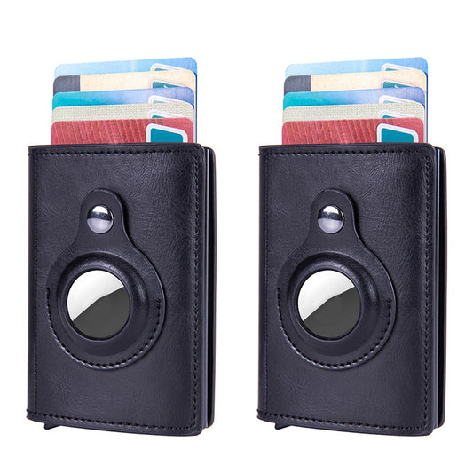 2 X Credit Card Holder with AirTag Slot Pop Up Wallet RFID Wallet
