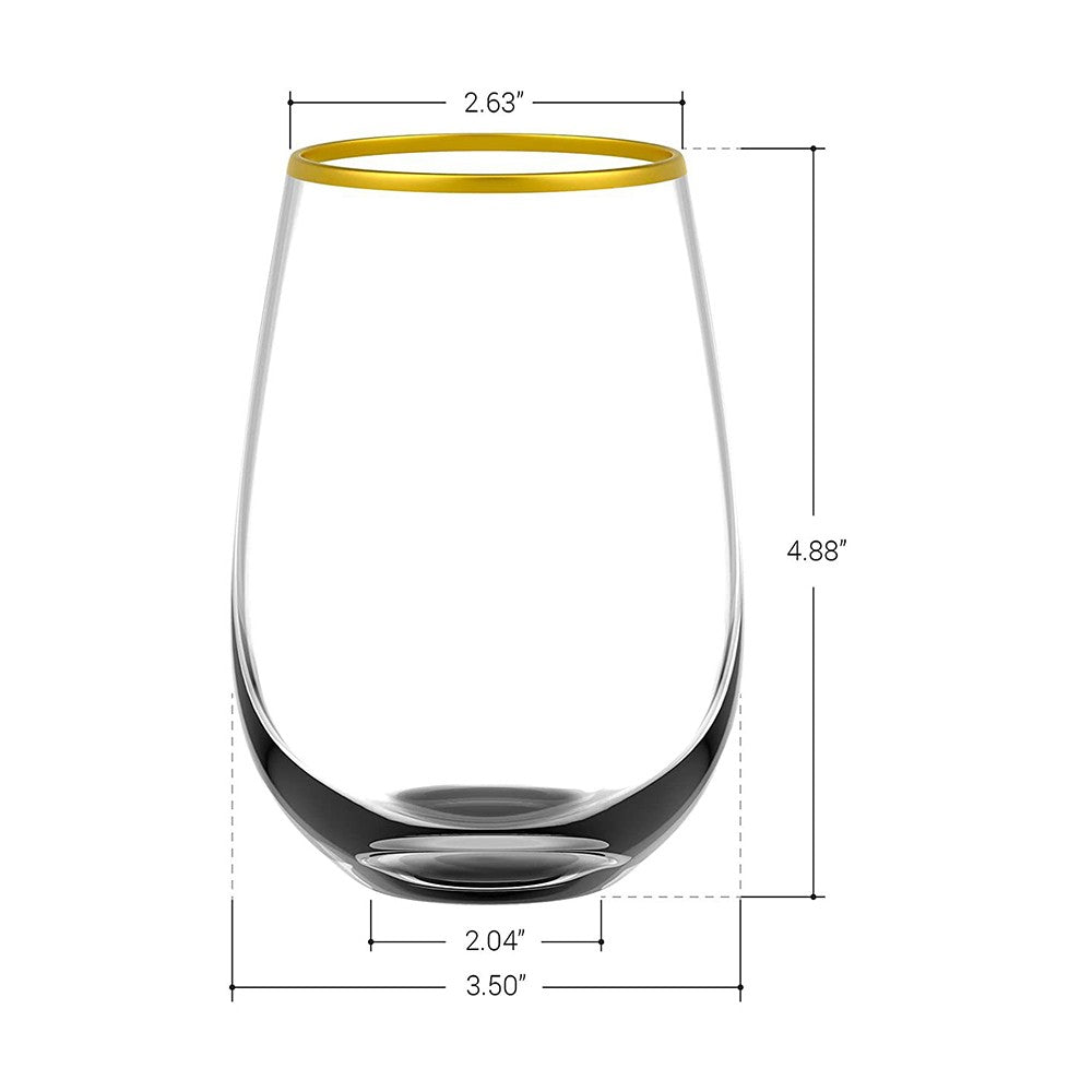 4pcs Reusable Drinks Tumbler Shatterproof PET Plastic Wine Glasses Beer Cups