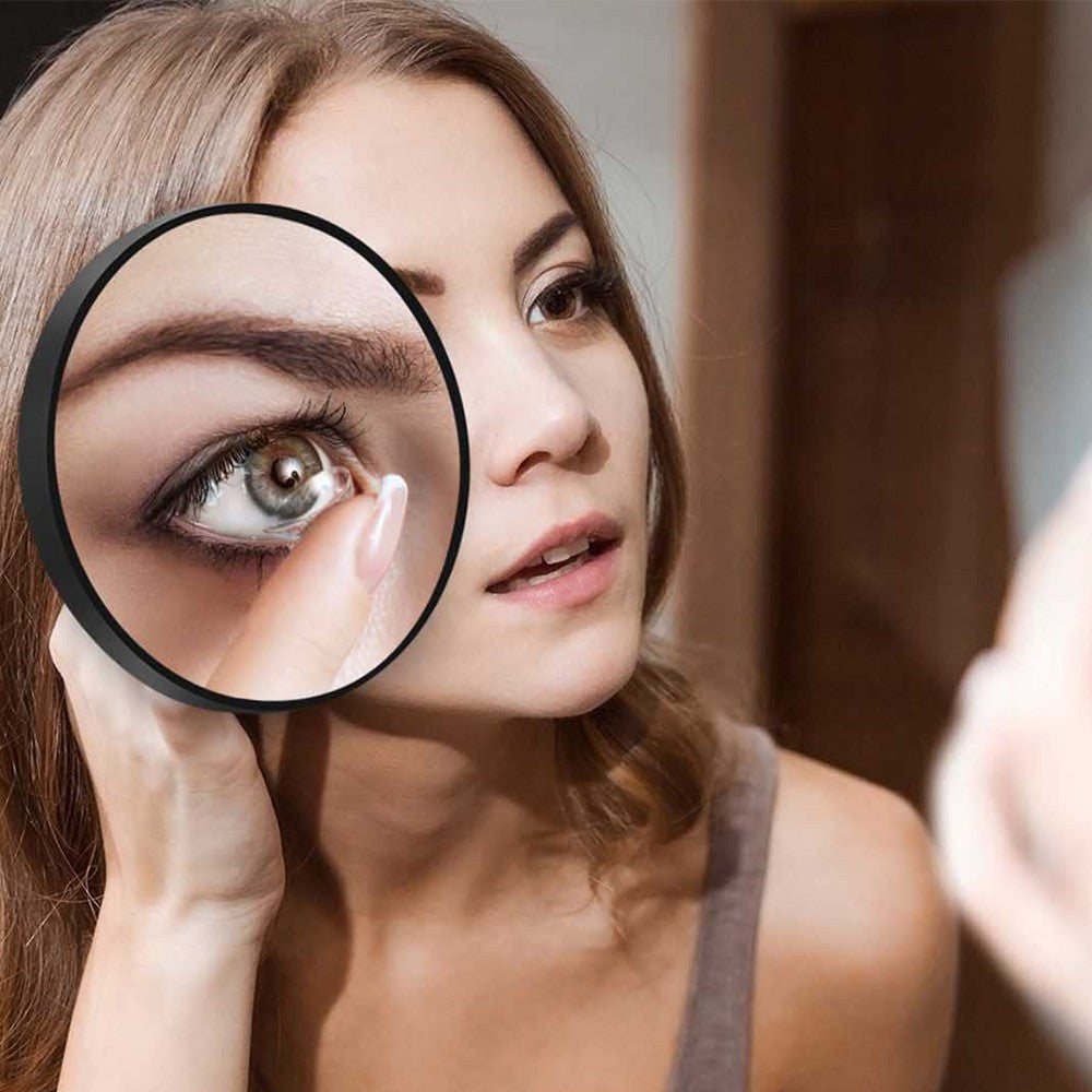 2 X Set of 2Pcs 10X and 20X Magnifying Makeup Mirror with Eyebrow Tweezers