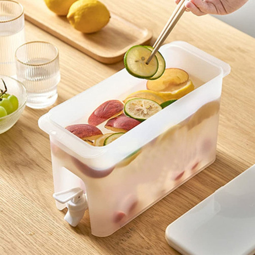 2Pcs 3.5L Cold Ice Kettle with Faucet Fruit Drink Dispenser Beverage Container