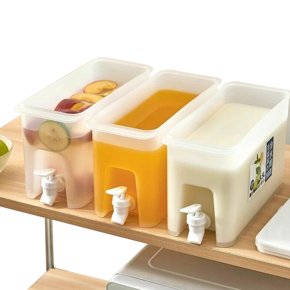 1Pc 3.5L Cold Ice Kettle with Faucet Fruit Drink Dispenser Beverage Container