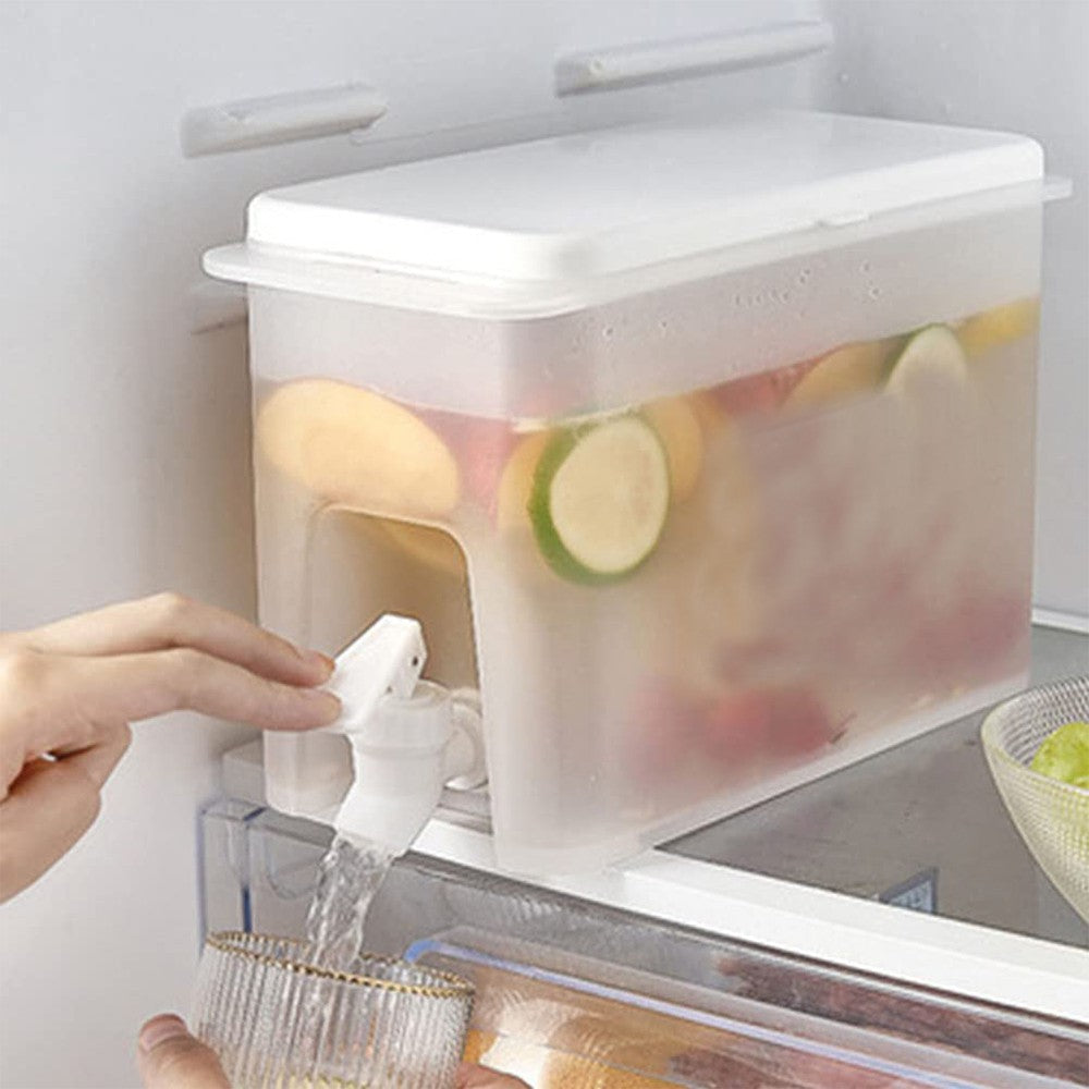 2Pcs 3.5L Cold Ice Kettle with Faucet Fruit Drink Dispenser Beverage Container