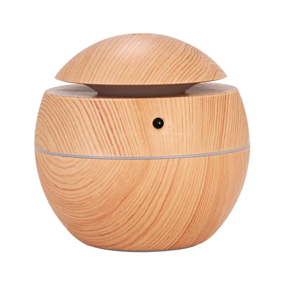 Air Humidifier USB Aromatherapy Diffuser LED Light Essential Oil Humidifier Light Brown