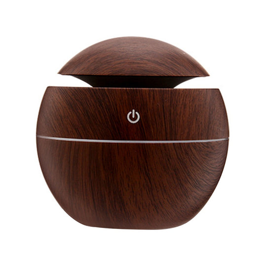 Air Humidifier USB Aromatherapy Diffuser LED Light Essential Oil Humidifier Dark Brown