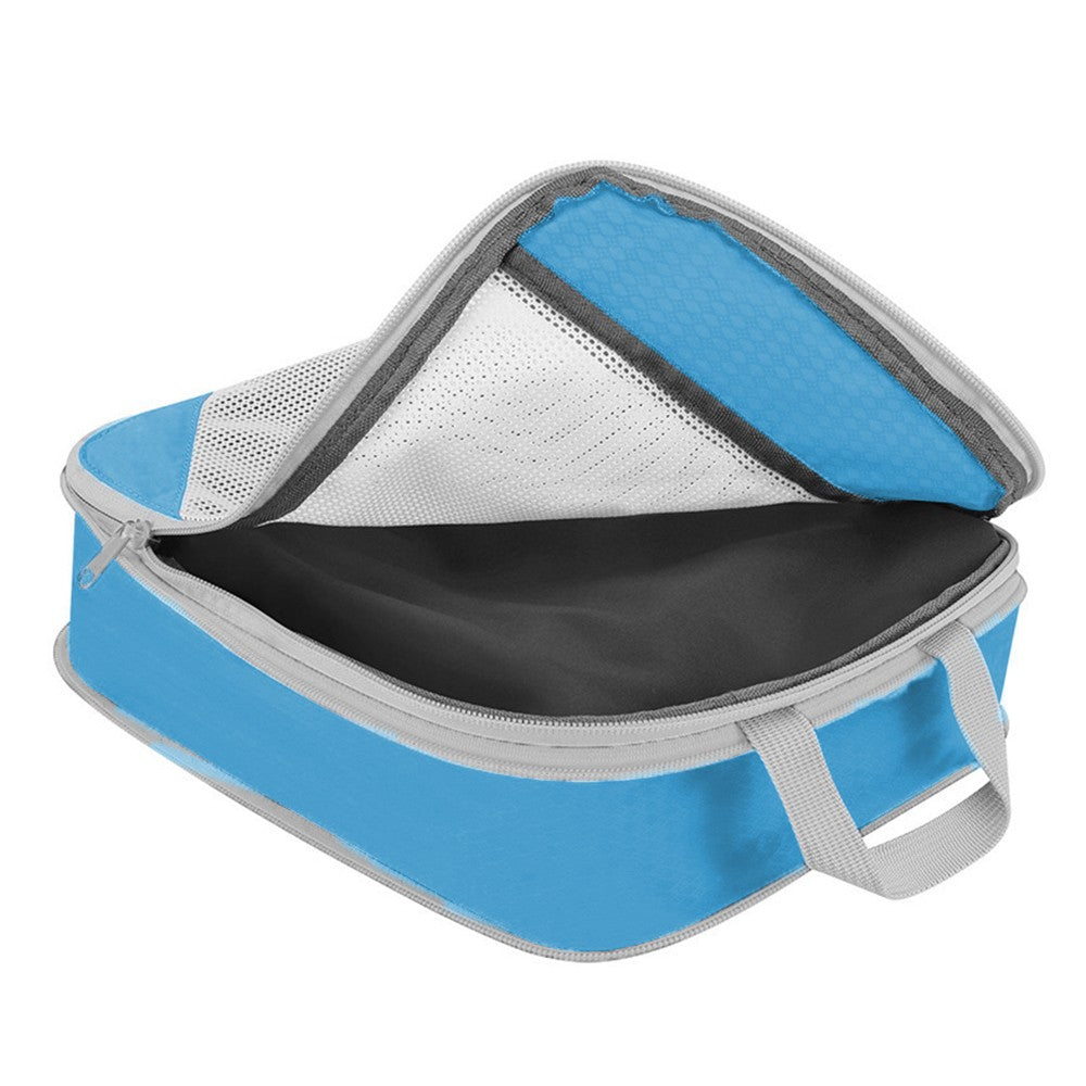 Set of 6Pcs Travel Storage Bags Clothes Organizer Pouch with Shoes Bag Blue