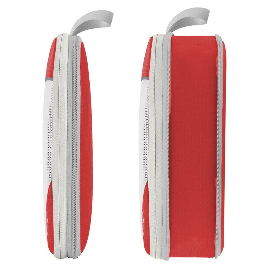 Set of 6Pcs Travel Storage Bags Clothes Organizer Pouch with Shoes Bag Red