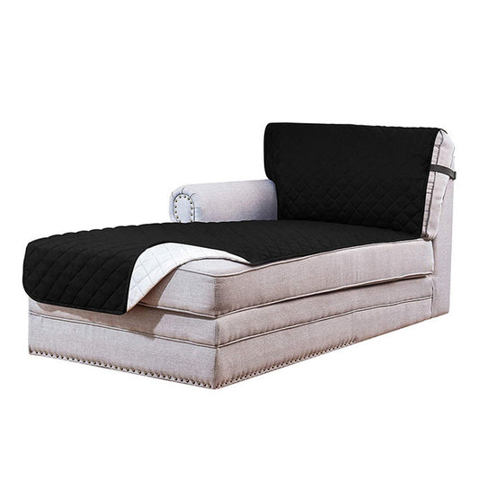 L Shaped Chaise Lounge Couch Cover Sofa Slipcover Sofa Protector Black