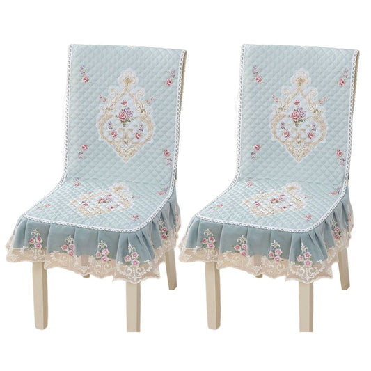 2 X Stretch Dining Chair Cover Non-Slip Thickened Slipcover Seat Cover Green