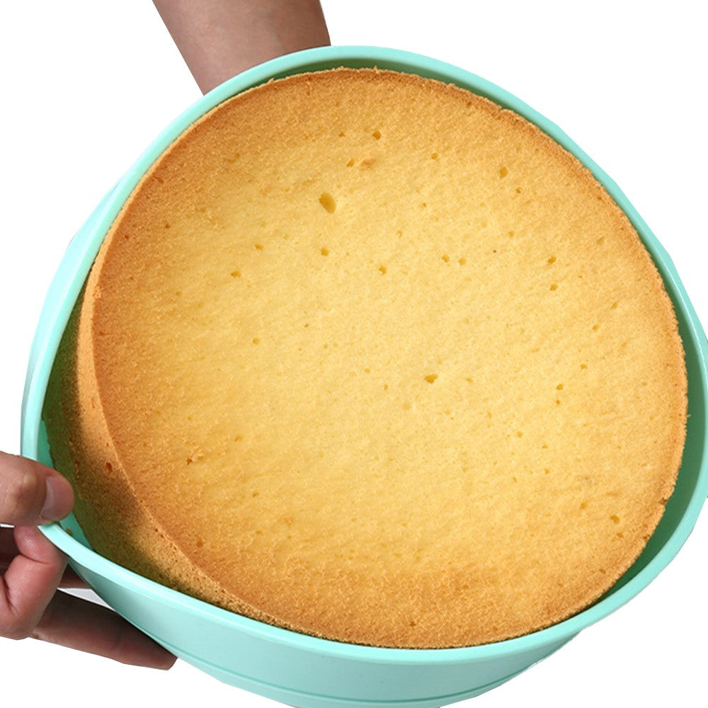 8 Inch Round Silicone Cake Pan Non-stick Baking Tray DIY Bakeware Mould Green