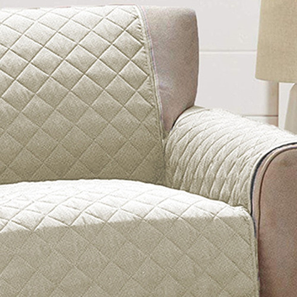 For 1-seater Couch Recliner Cover Sofa Slipcover Pet Sofa Mat Beige