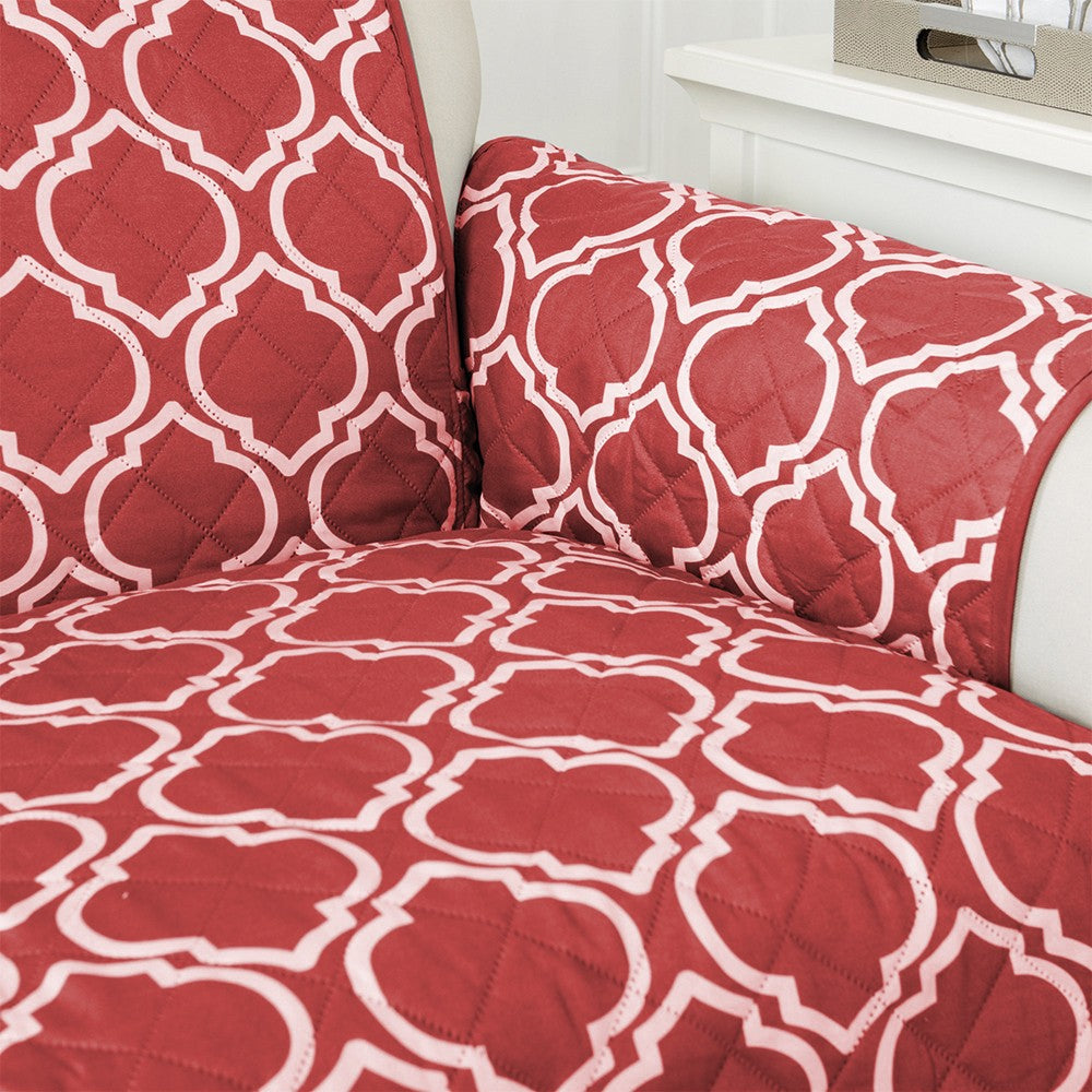 For 1-seater Couch Recliner Cover Sofa Slipcover Pet Sofa Mat Wine Red