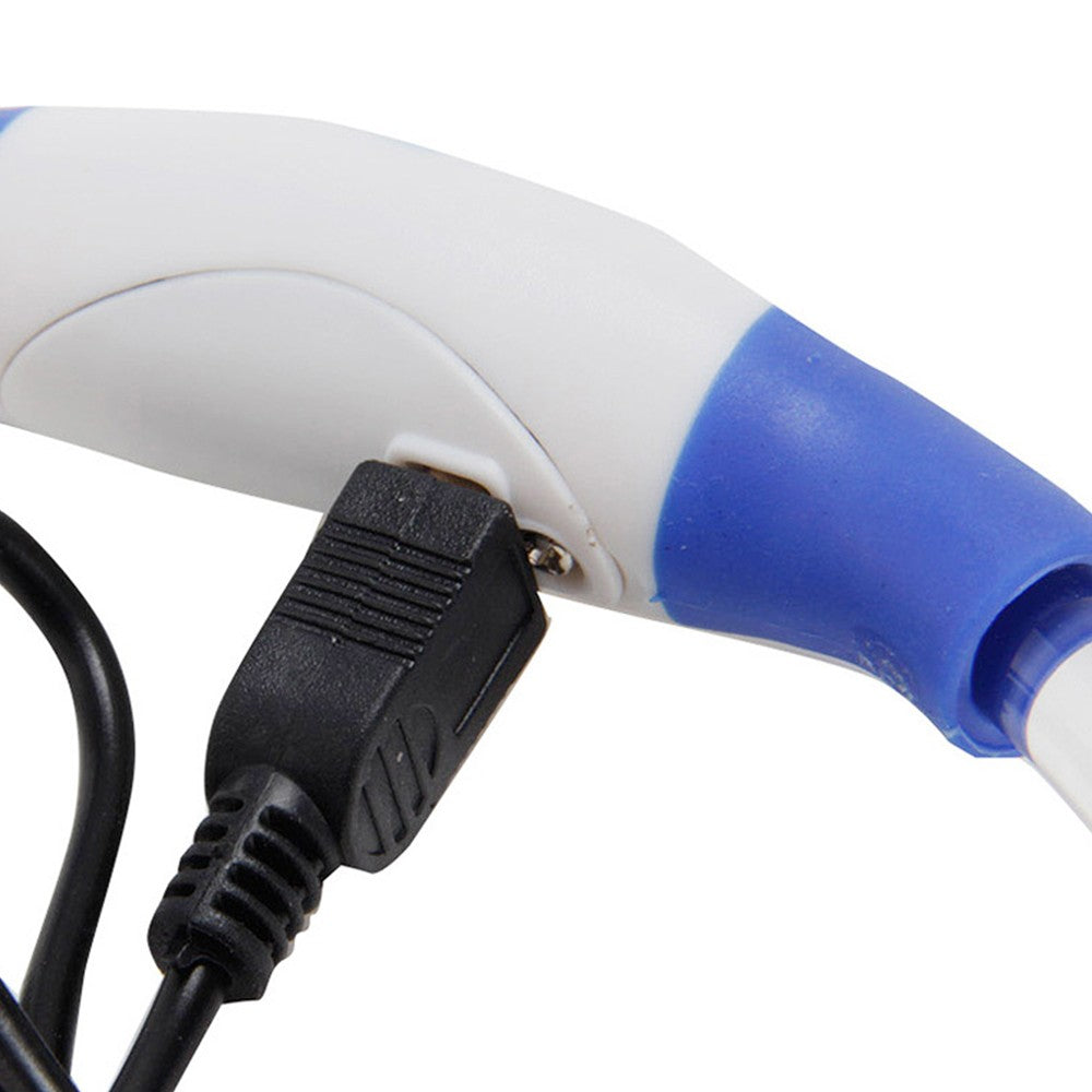 50cm Light-Up Pet Dog Collars Flashing Dog Collar USB Rechargeable Adjustable Pet Collar Blue Light