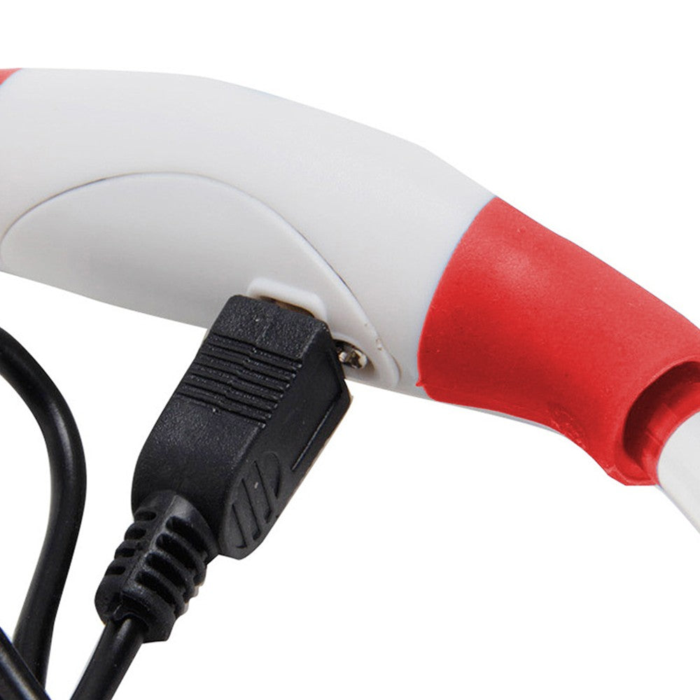 30cm Light-Up Pet Dog Collars Flashing Dog Collar USB Rechargeable Adjustable Pet Collar Red Light