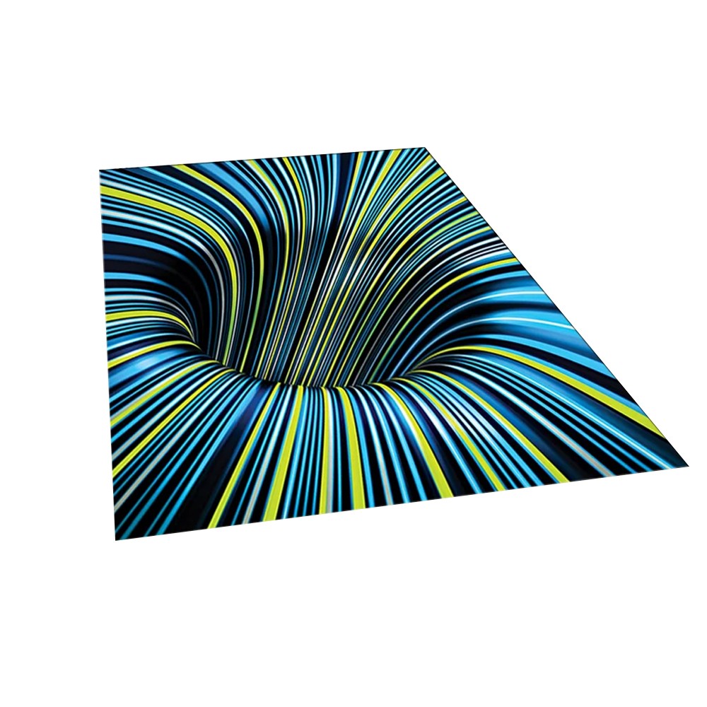 120x160cm 3D Optical Illusion Floor Mat Non Slip Living Room Rug Carpet Style 1