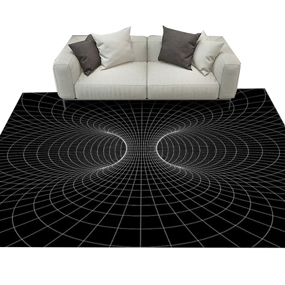 120x160cm 3D Optical Illusion Floor Mat Non Slip Living Room Rug Carpet Style 4