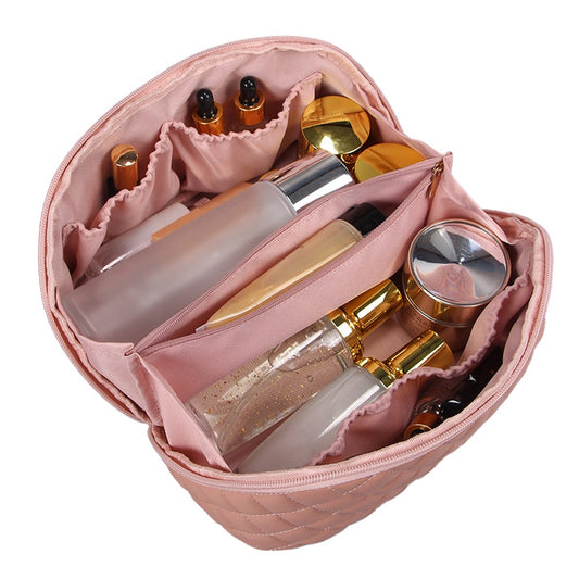 PU Leather Makeup Bags Travel Cosmetic Bag Skincare Bags Toiletry Bag Pink