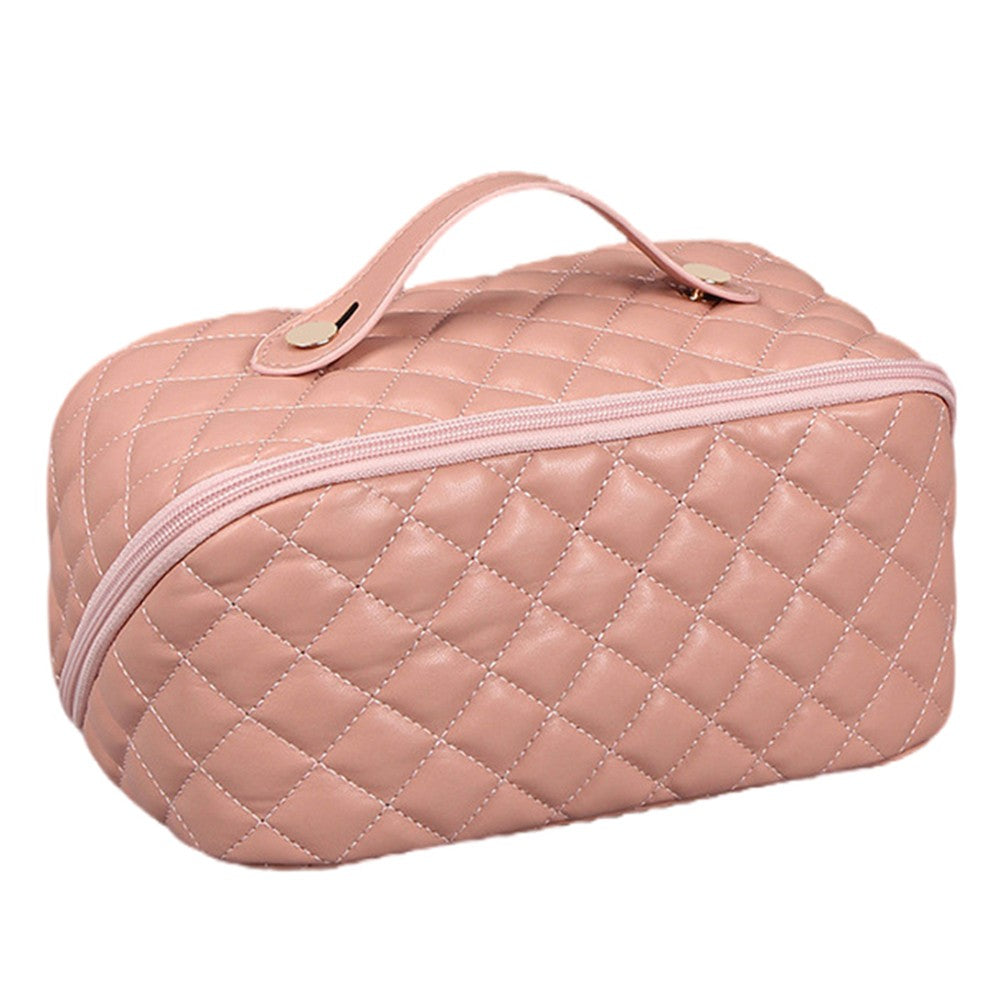 PU Leather Makeup Bags Travel Cosmetic Bag Skincare Bags Toiletry Bag Pink