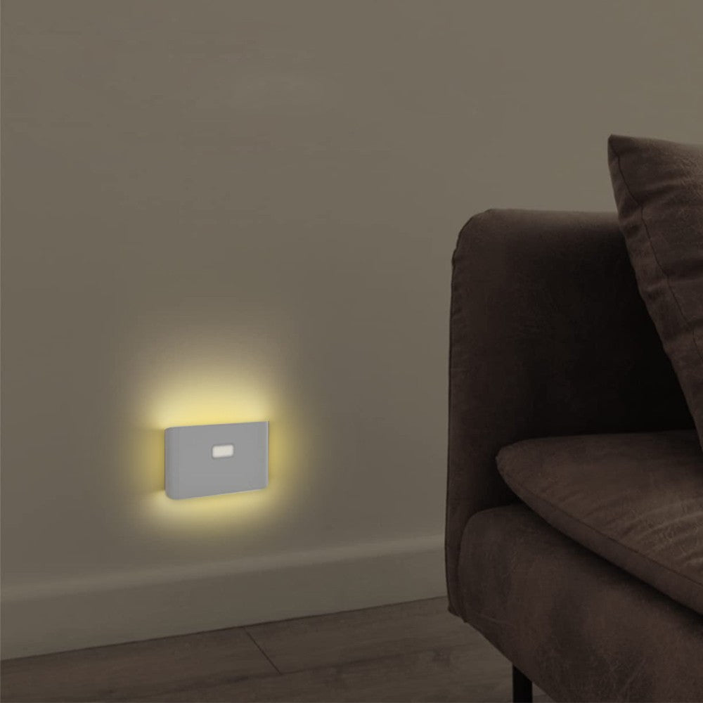 1 X Wall Mounted Motion Sensor LED Night Light Wireless USB Rechargeable Human Body Induction Wall Light