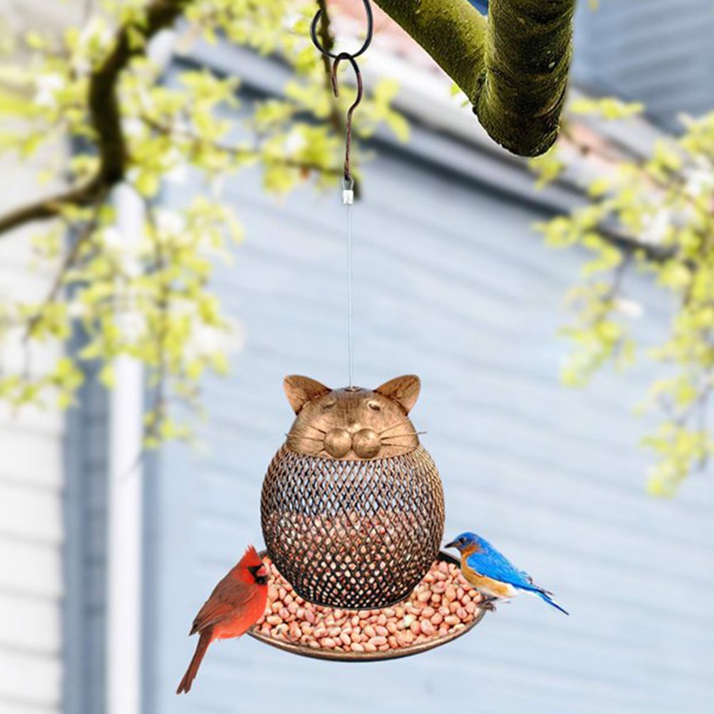 2 X Hanging Outdoor Wild Bird Feeder Automatic Bird Feeder Outdoor Decoration