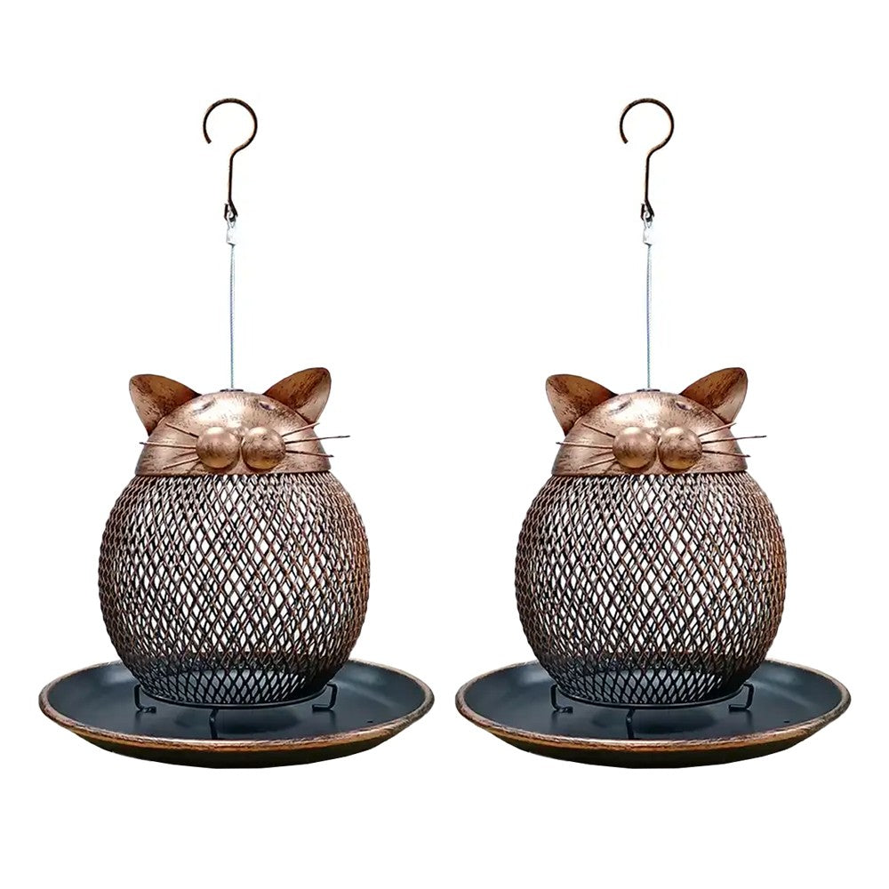 2 X Hanging Outdoor Wild Bird Feeder Automatic Bird Feeder Outdoor Decoration