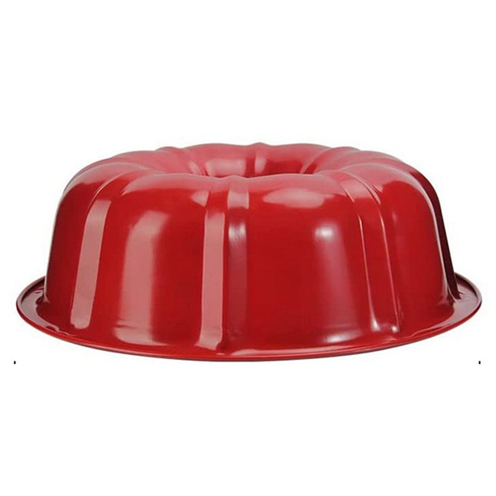 1 X Nonstick Bundt Cake Pan Cake Molds Carbon Steel Fluted Tube Cake Pans Baking Tools Red