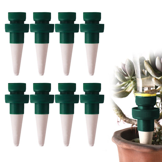 8Pcs Automatic Watering Spikes Bottle Adapter Terracotta Plant Watering Stakes Automatic Irrigation System