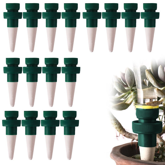 16Pcs Automatic Watering Spikes Bottle Adapter Terracotta Plant Watering Stakes Automatic Irrigation System